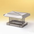 Perfectpillows Homesaver 8 Inch x 8 Inch Homesaver Stainless Steel Chimney Cap 5/8 Inch 18-ga Mesh 24-ga Lid PE2547718